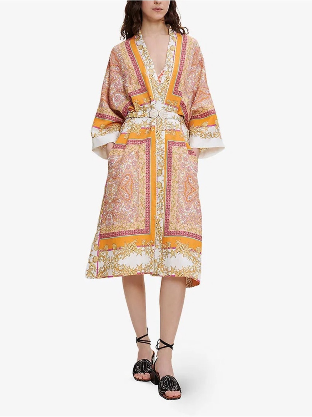 Maje Printed Kimono Robe - Picture 2 of 9